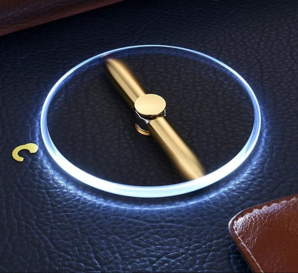 Relieve Stress Spinner Pen Gyroscope Decompression Light Ball Pen Shape Finger Gyro Writing Pen