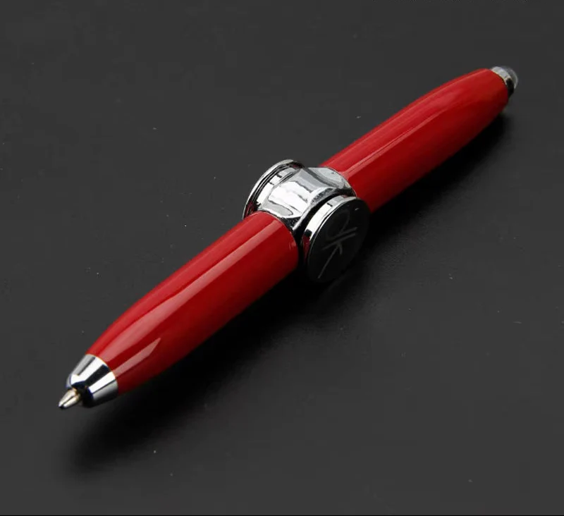Relieve Stress Spinner Pen Gyroscope Decompression Light Ball Pen Shape Finger Gyro Writing Pen