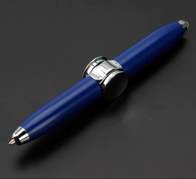 Relieve Stress Spinner Pen Gyroscope Decompression Light Ball Pen Shape Finger Gyro Writing Pen