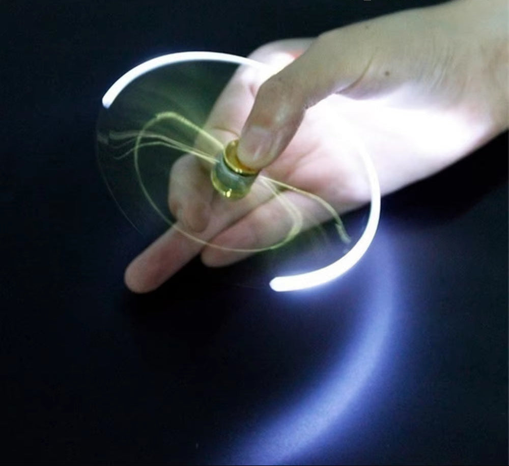Relieve Stress Spinner Pen Gyroscope Decompression Light Ball Pen Shape Finger Gyro Writing Pen